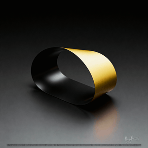 Black Loop
Striking black infinity loop with dramatic contrast on light background