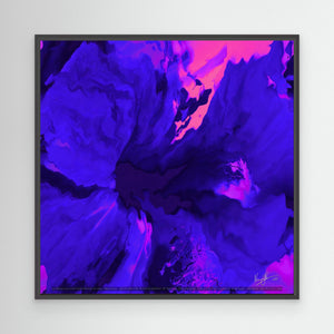 Glowing Blue Hibiscus Bloom