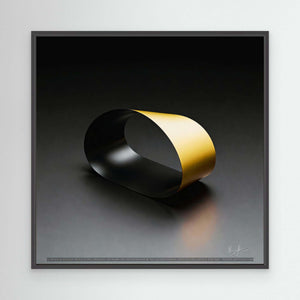 Black Loop
Striking black infinity loop with dramatic contrast on a light background