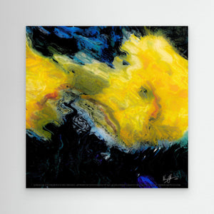 Deep sea abstract with mysterious dark depths and subtle light in Nordic composition