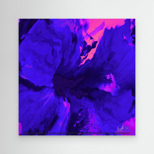 Glowing Blue Hibiscus Bloom