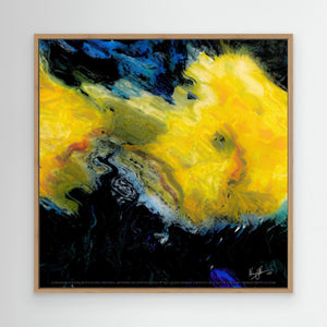 Deep sea abstract with mysterious dark depths and subtle light in Nordic composition