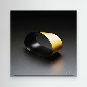 Black Loop
Striking black infinity loop with dramatic contrast on a light background