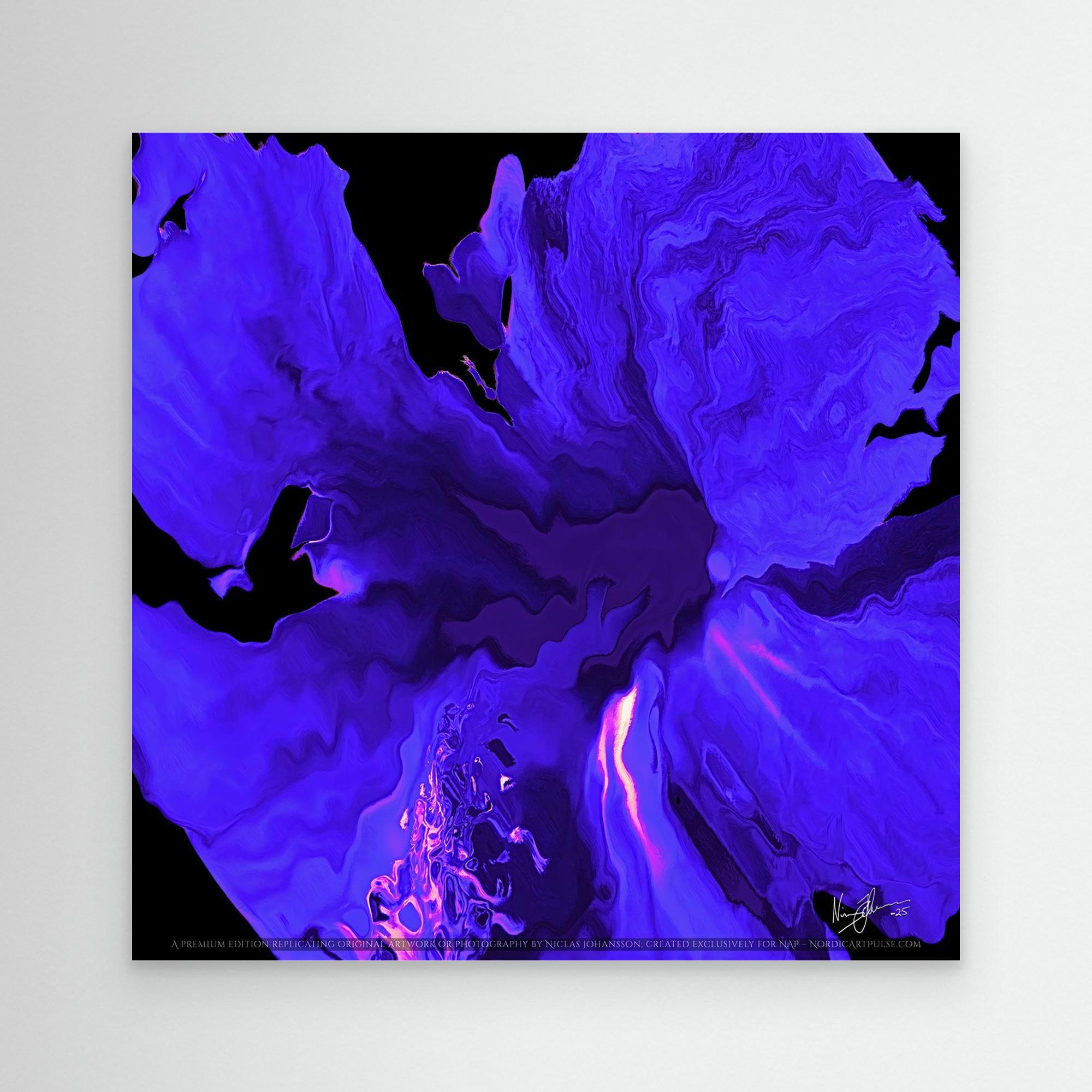 Blue Hibiscus Bloom in Abstract
