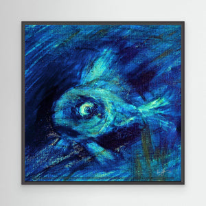 Azure Swimmer
Dynamic aquatic abstract with swimming motion in deep blue water tones