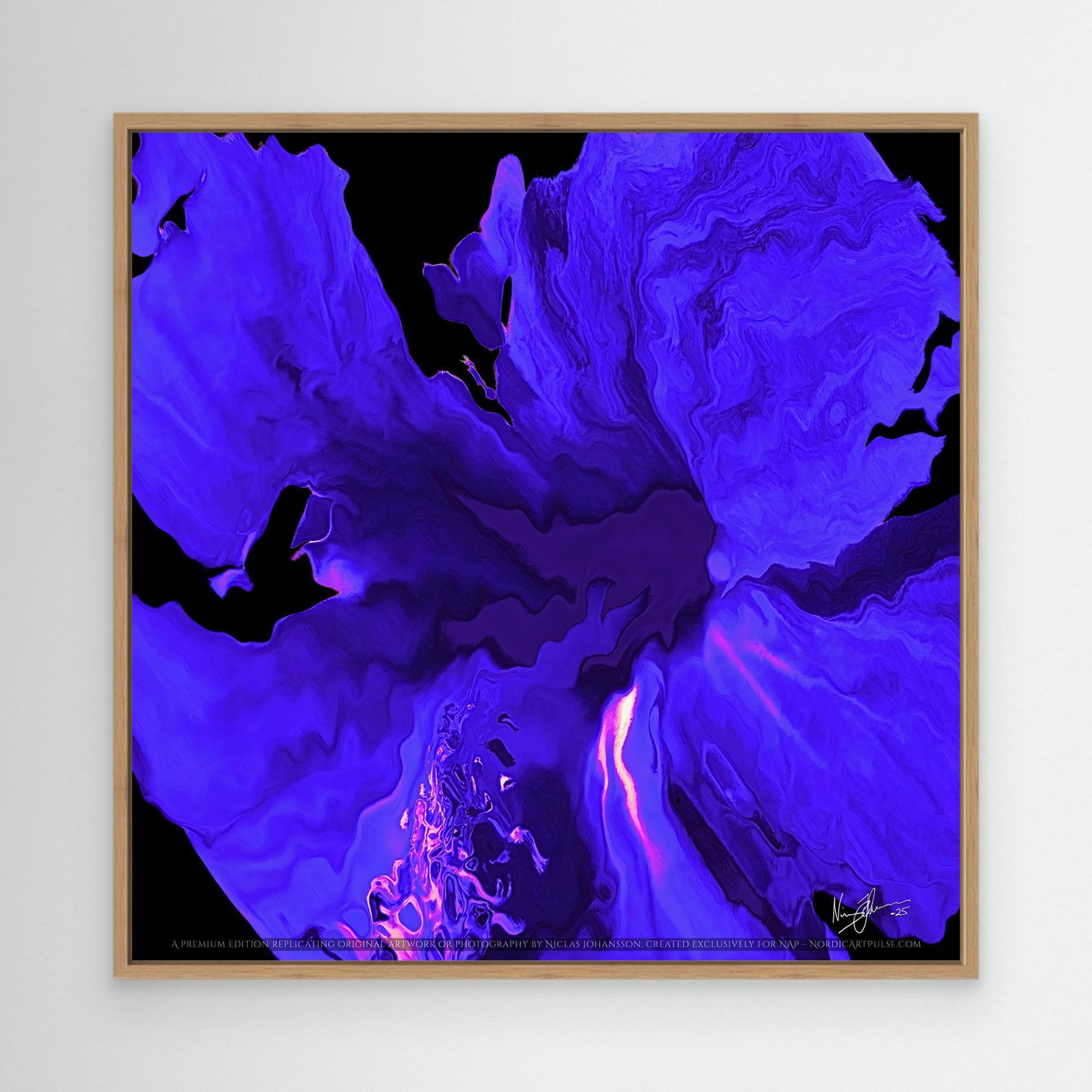 Blue Hibiscus Bloom in Abstract