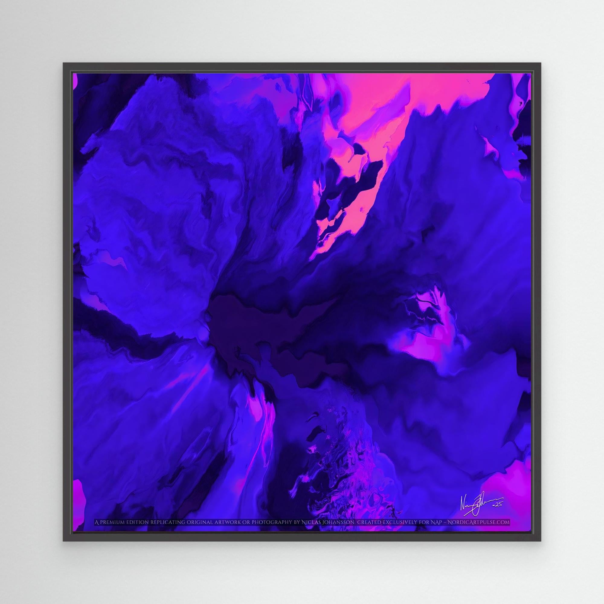 Glowing Blue Hibiscus Bloom