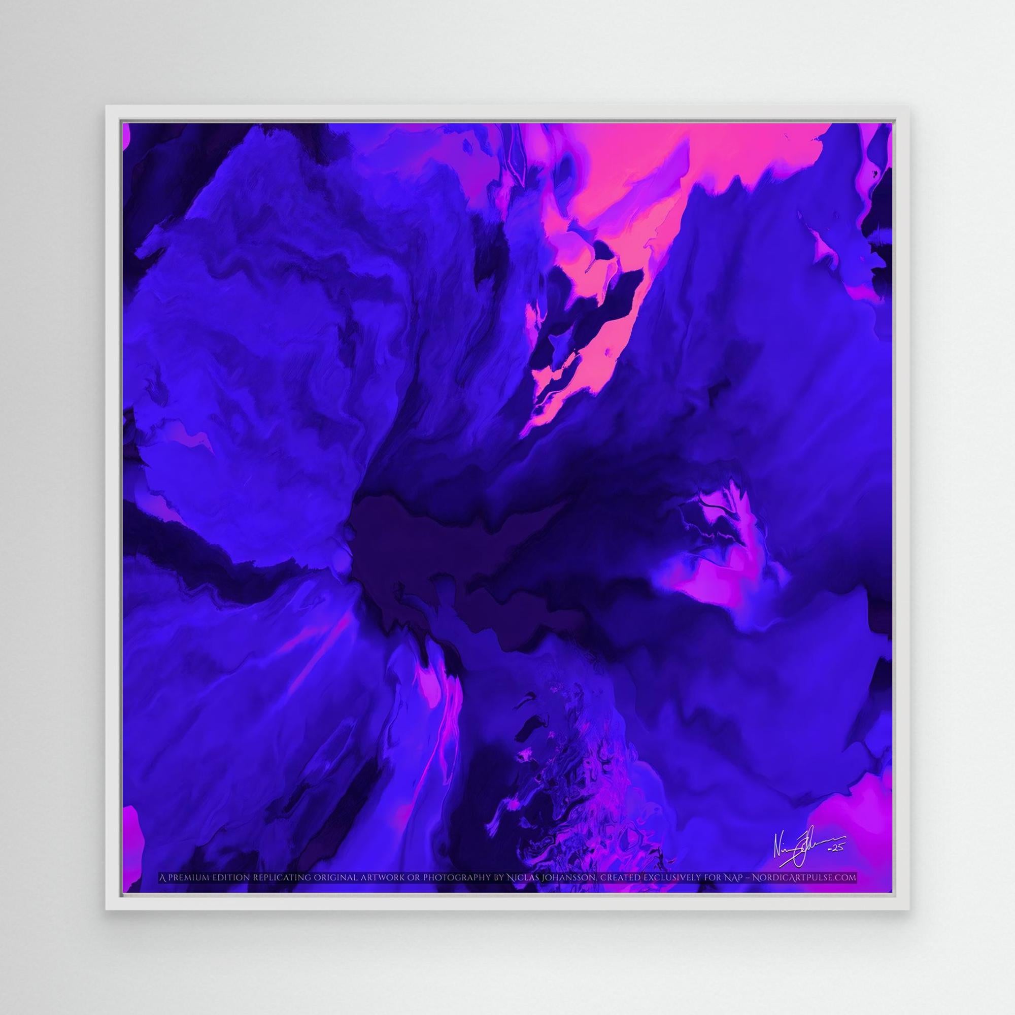 Glowing Blue Hibiscus Bloom