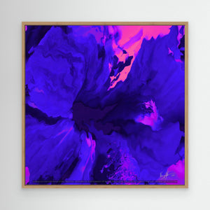 Glowing Blue Hibiscus Bloom