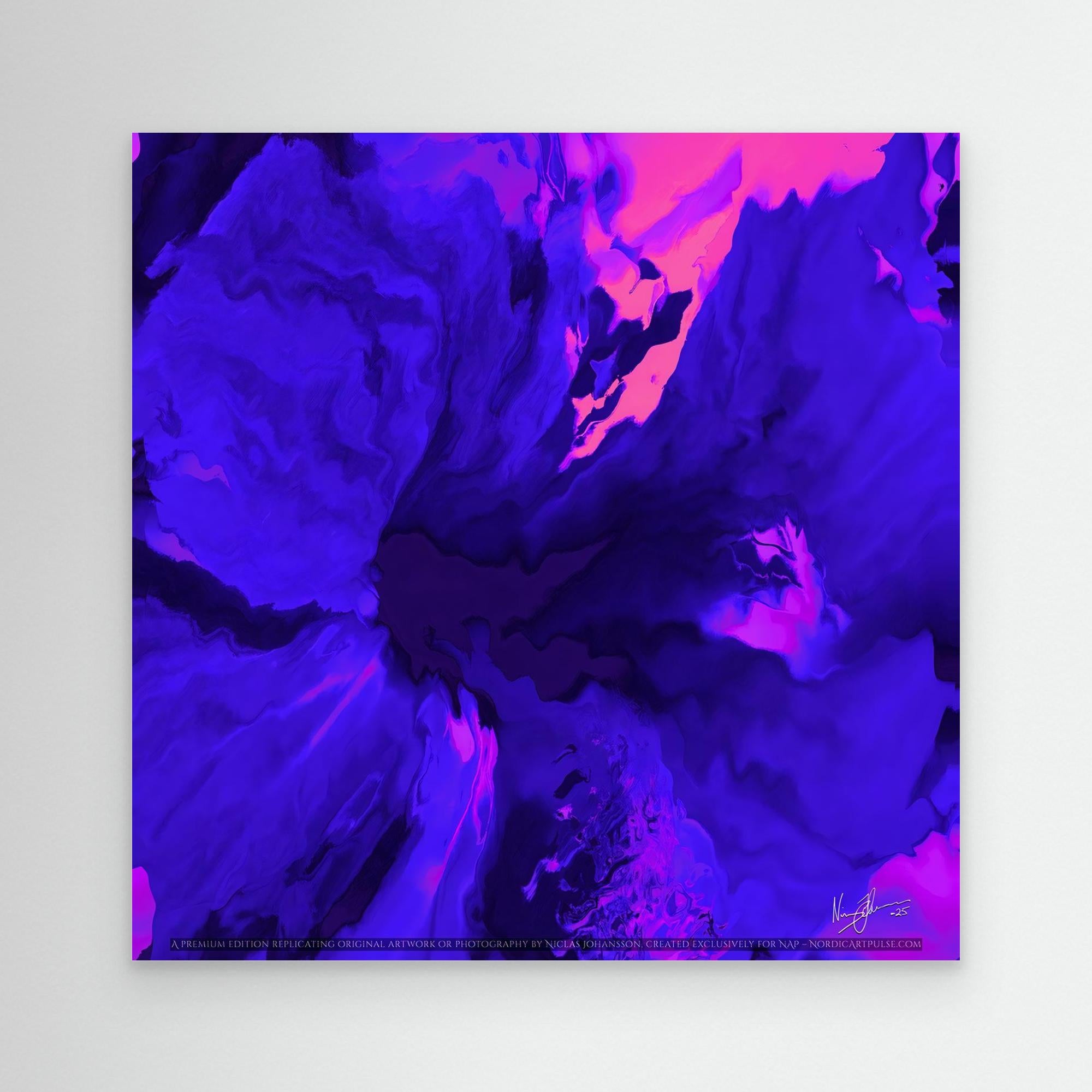 Glowing Blue Hibiscus Bloom